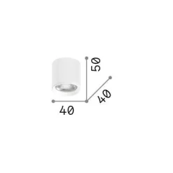 Ideal-Lux - Lampada da soffitto DOT PL ROUND 4000K, 4 x 4 x h5 cm,<Dmora Discount