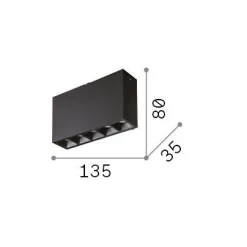 Ideal-Lux - Lampada da soffitto LIKA PL , 14 x 4 x h8 cm,<Dmora Store