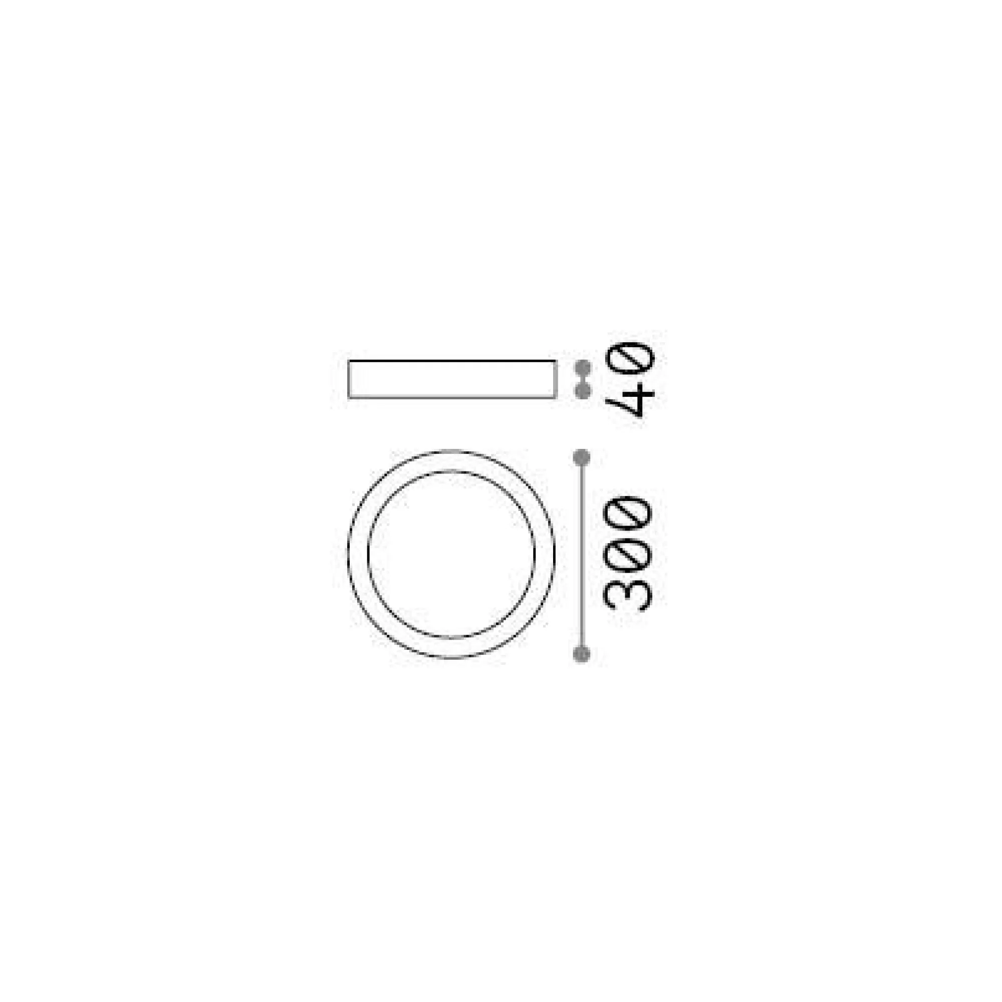 Ideal-Lux - Lampada da soffitto UNIVERSAL PL D30 ROUND 4000K, 30 x 30 x h4 cm,<Dmora Best Sale
