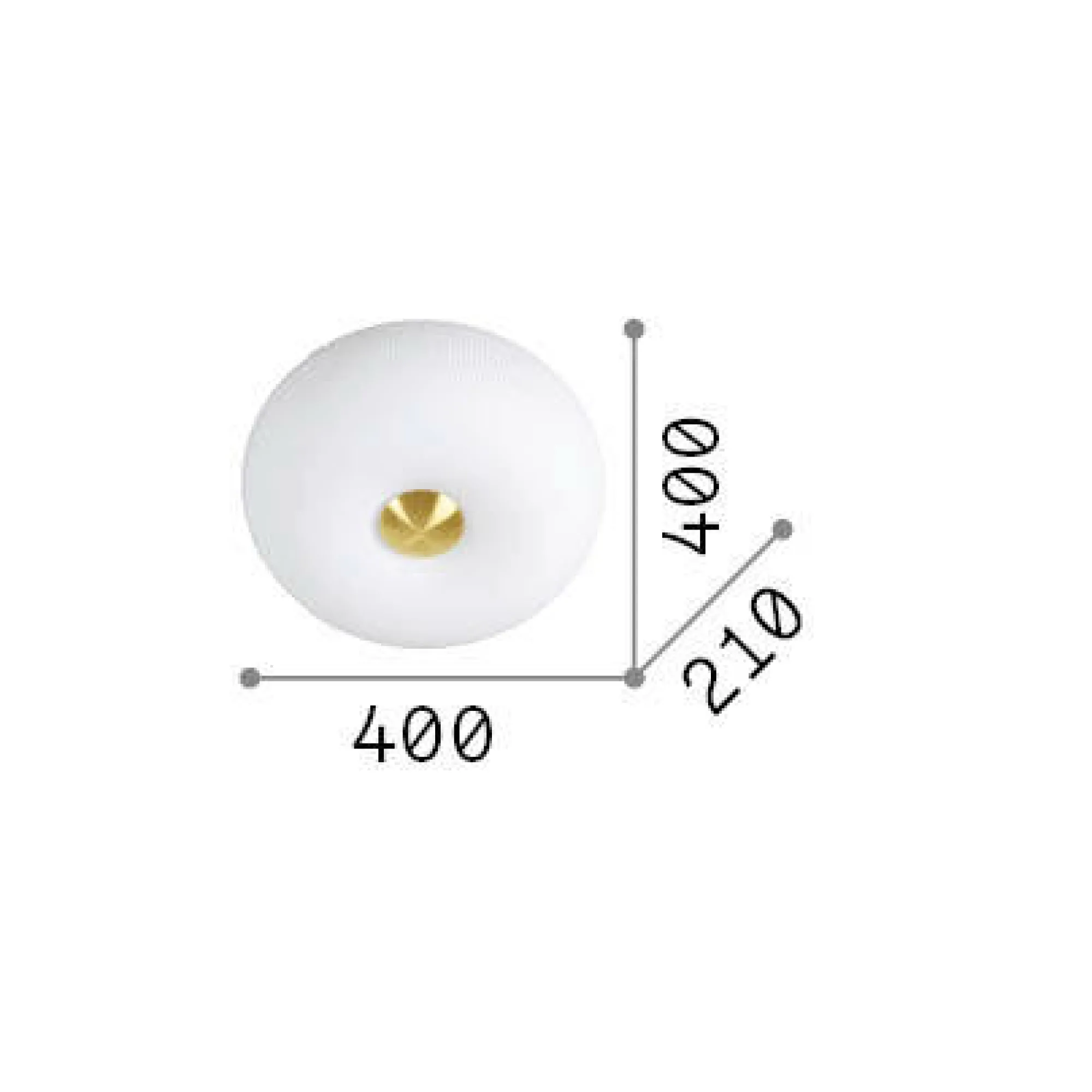 Ideal-Lux - Lampada da soffitto ARIZONA PL3, 40 x 40 x h21 cm,<Dmora Store