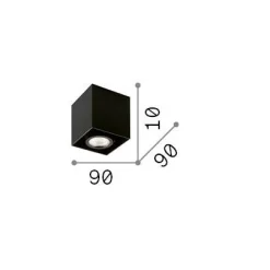 Ideal-Lux - Lampada da soffitto MOOD PL1 D09 SQUARE , 9 x 9 x h11 cm,<Dmora Best