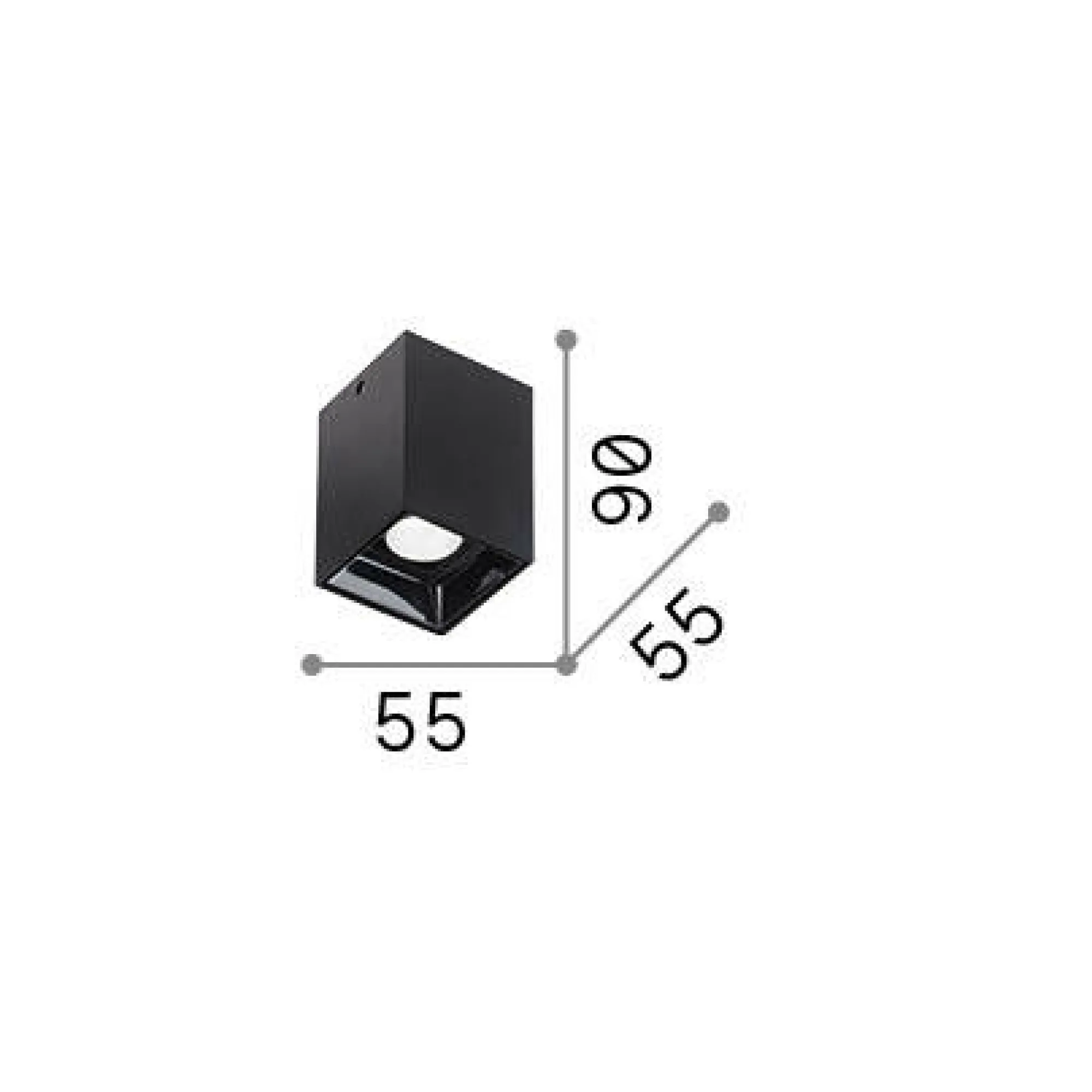 Ideal-Lux - Lampada da soffitto NITRO PL SQUARE D05 , 6 x 6 x h9 cm,<Dmora Fashion