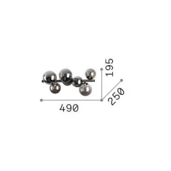 Ideal-Lux - Lampada da soffitto PERLAGE PL6 , 49 x 25 x h20 cm,<Dmora Sale