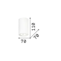 Ideal-Lux - Lampada da soffitto TOWER PL1 ROUND, 7 x 7 x h11 cm,<Dmora Store