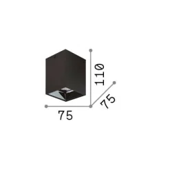 Ideal-Lux - Lampada da soffitto NITRO PL SQUARE D07 , 8 x 8 x h11 cm,<Dmora Online
