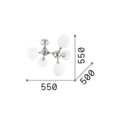 Ideal-Lux - Lampada da soffitto NODI PL5 , 55 x 50 x h55 cm,<Dmora Best Sale