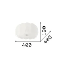 Ideal-Lux - Lampada da soffitto OVALINO PL5, 40 x 40 x h19 cm,<Dmora Sale