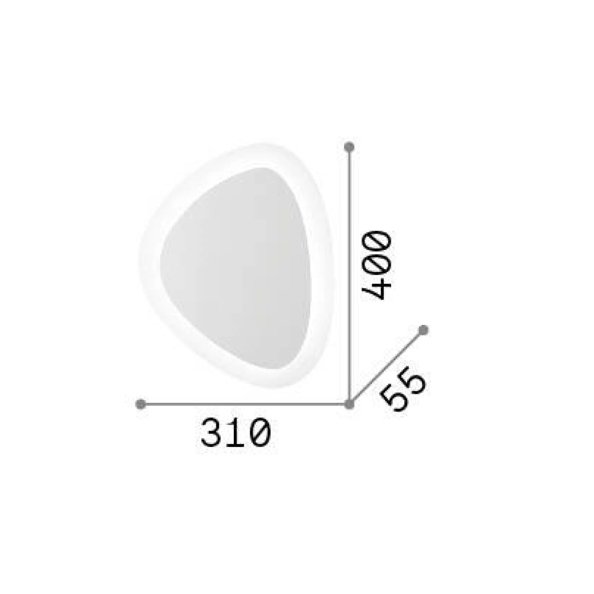 Ideal-Lux - Lampada da soffitto GINGLE AP D40, 40 x 31 x h6 cm,<Dmora Shop