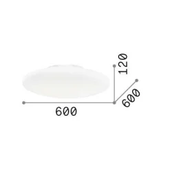 Ideal-Lux - Lampada da soffitto SMARTIES PL3 D60, 60 x 60 x h12 cm,<Dmora Best Sale