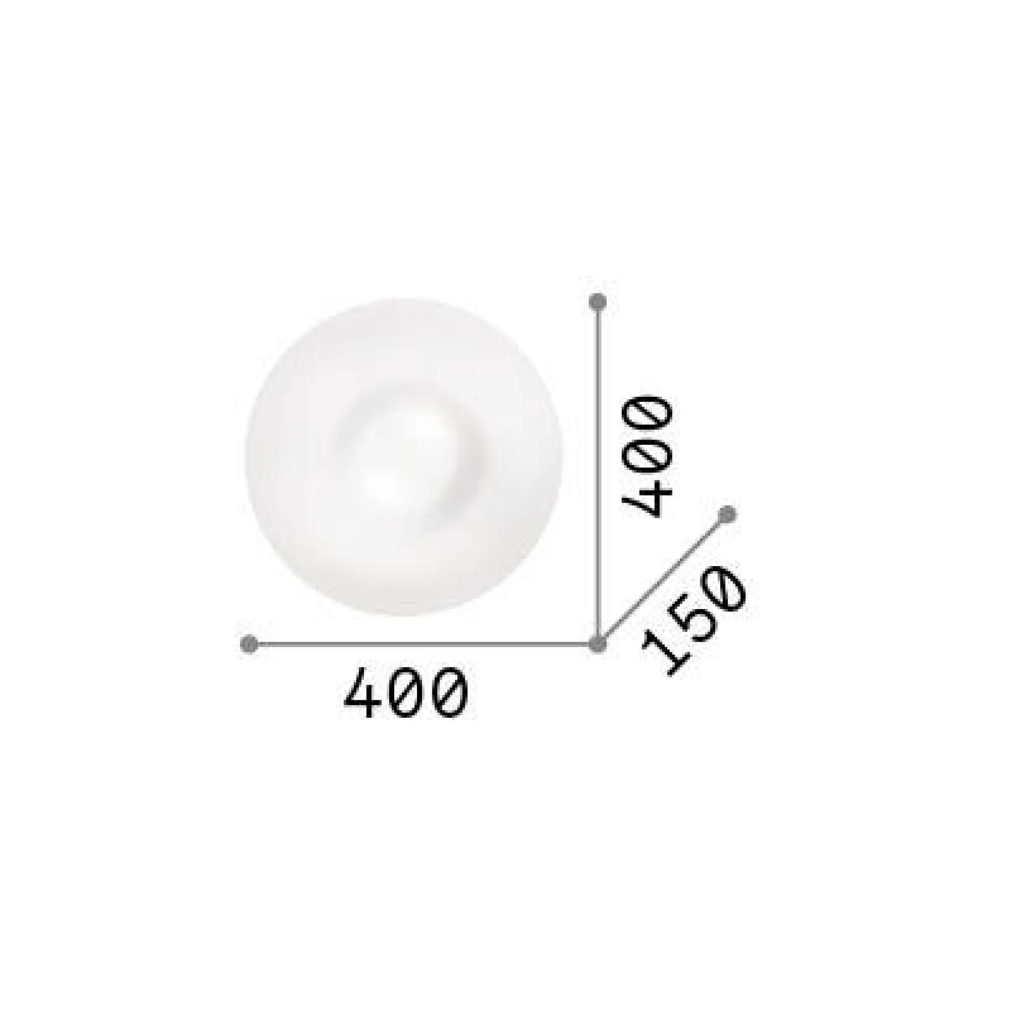 Ideal-Lux - Lampada da soffitto GLORY PL2 D40, 40 x 40 x h15 cm,<Dmora Best Sale