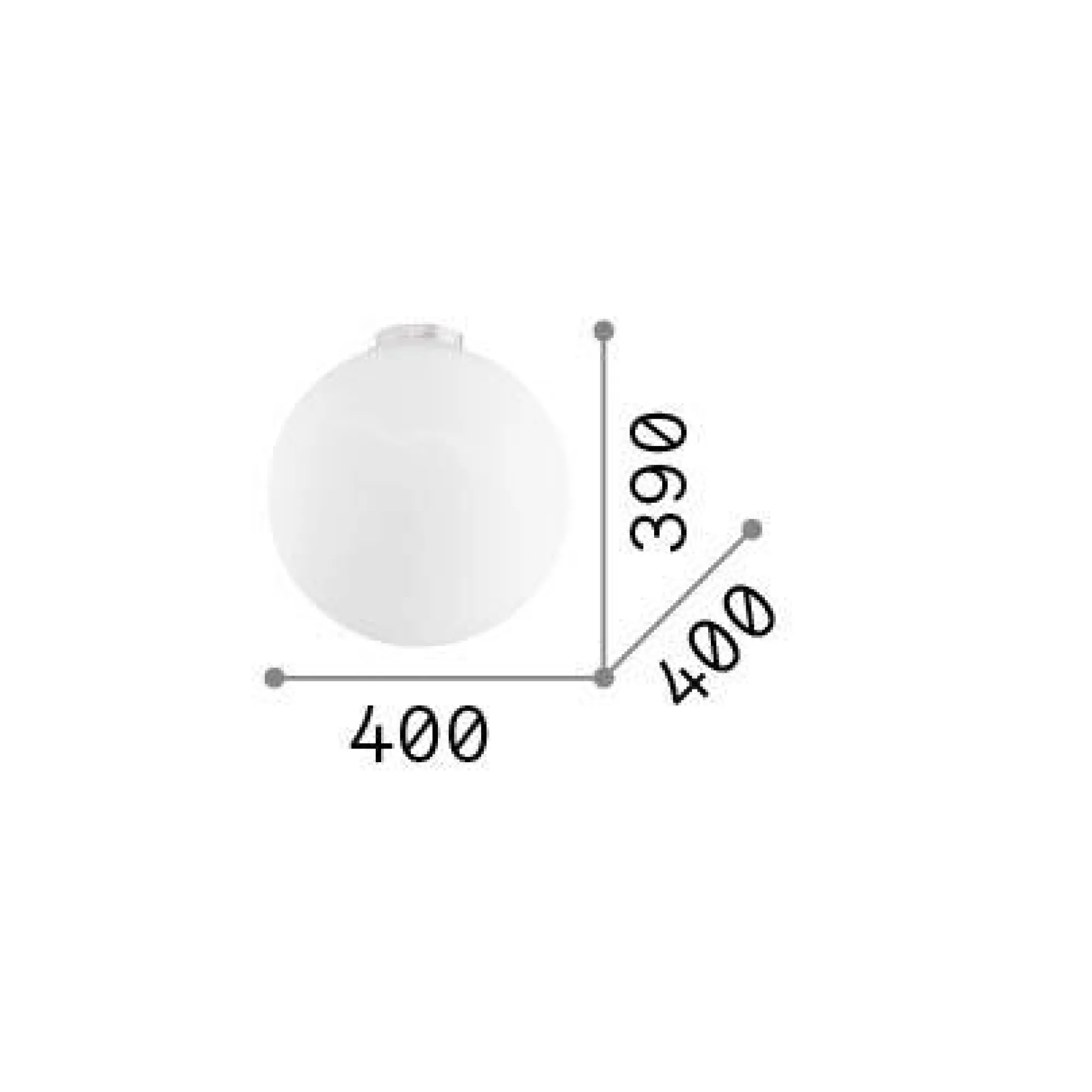 Ideal-Lux - Lampada da soffitto MAPA PL1 D40, 40 x 40 x h39 cm,<Dmora Flash Sale