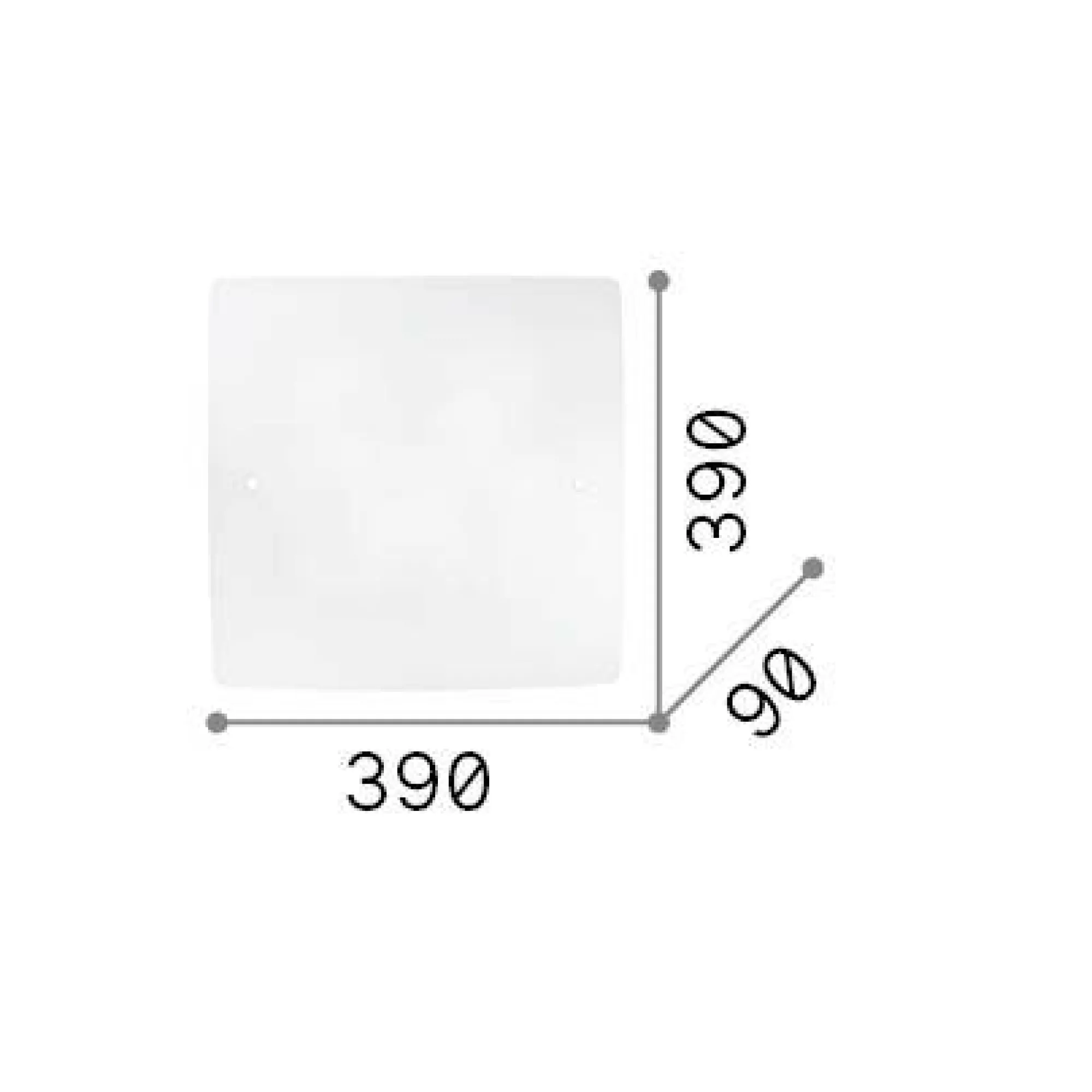 Ideal-Lux - Lampada da soffitto CELINE PL3, 39 x 39 x h9 cm,<Dmora Sale