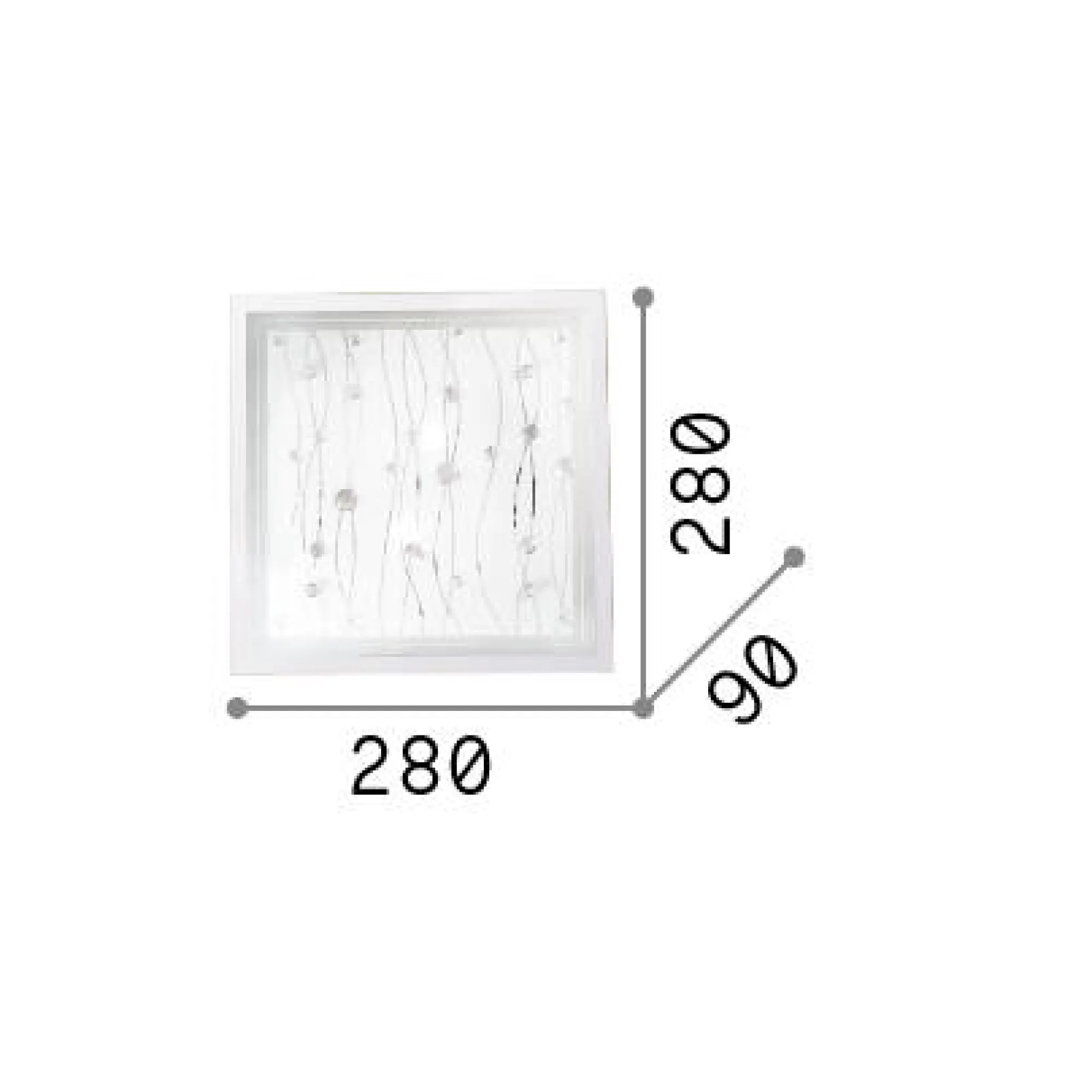 Ideal-Lux - Lampada da soffitto OCEAN PL2 COLOR, 28 x 9 x h28 cm,<Dmora Cheap