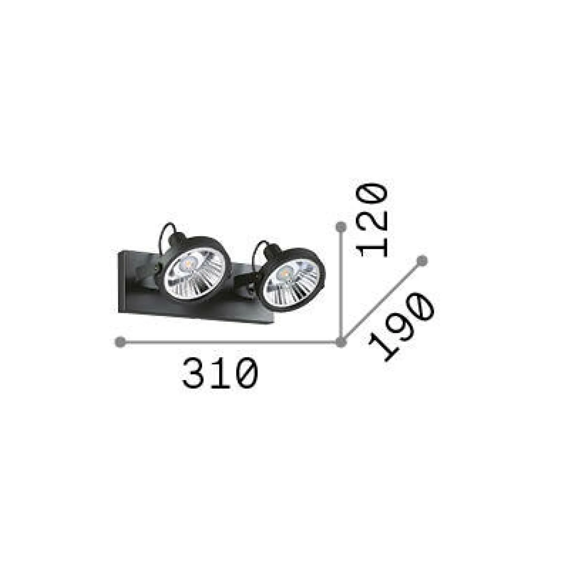 Ideal-Lux - Lampada da soffitto GLIM PL2 , 31 x 12 x h19 cm,<Dmora Store