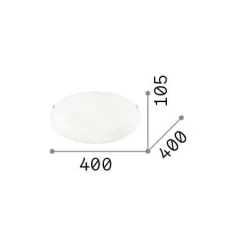 Ideal-Lux - Lampada da soffitto LANA PL3, 40 x 40 x h11 cm,<Dmora Store