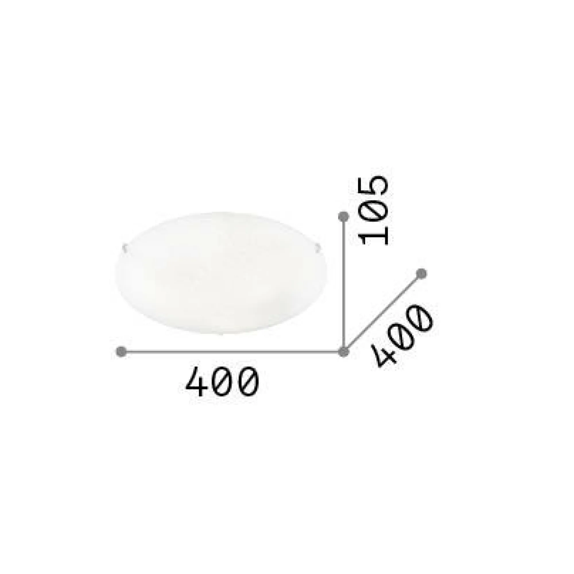 Ideal-Lux - Lampada da soffitto LANA PL3, 40 x 40 x h11 cm,<Dmora Store