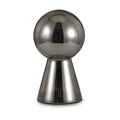 Ideal-Lux - Lampada da tavolo BIRILLO TL1 SMALL FUME', 18 x 18 x h30 cm,<Dmora Flash Sale