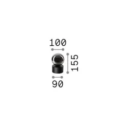 Ideal-Lux - Lampada da tavolo PERLAGE TL1 , 10 x 10 x h16 cm,<Dmora Flash Sale
