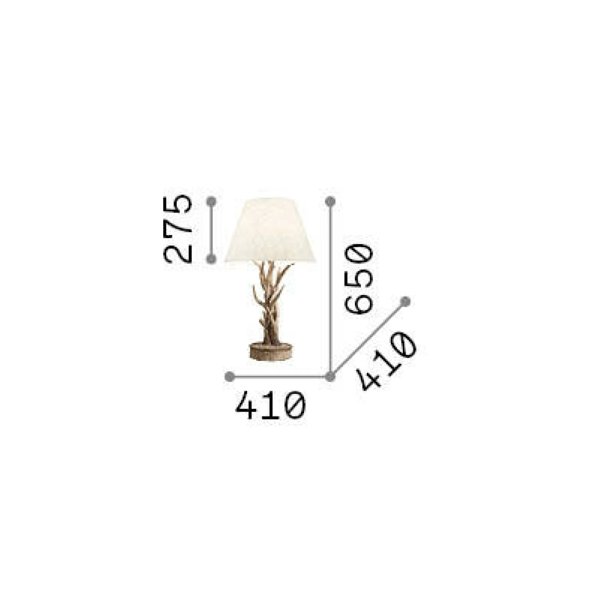 Ideal-Lux - Lampada da tavolo CHALET TL1, 41 x 41 x h65 cm,<Dmora Hot