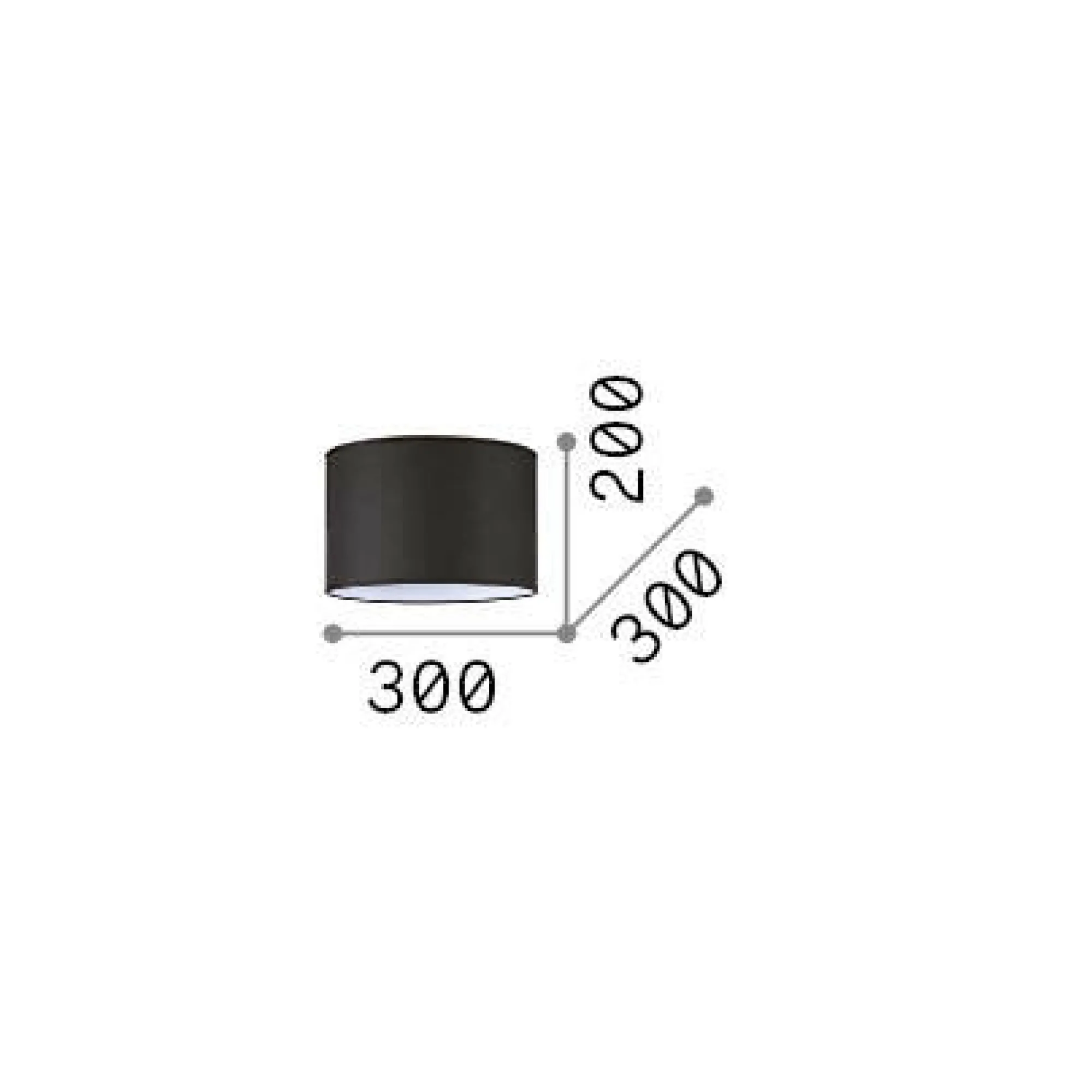 Ideal-Lux - Lampada da tavolo SET UP PARALUME CILINDRO D30 , 30 x 30 x h20 cm,<Dmora Sale