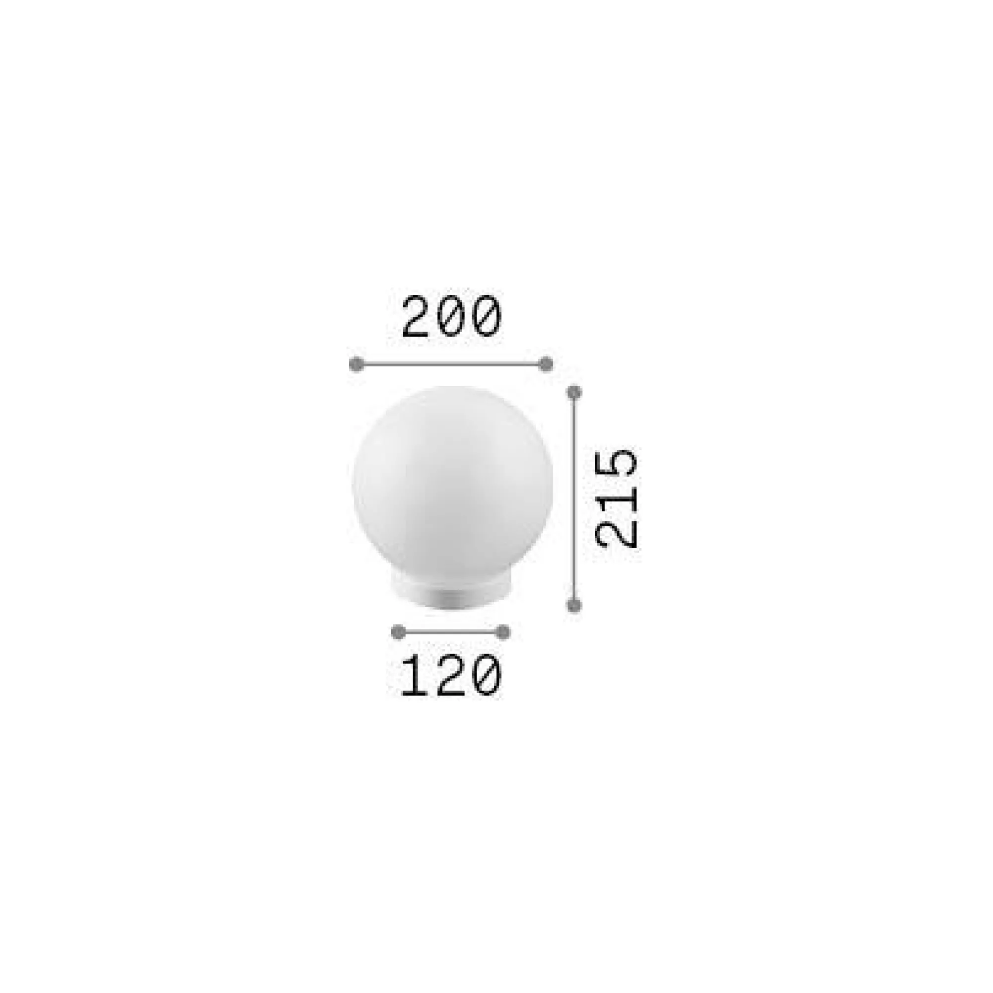 Ideal-Lux - Lampada da tavolo CARTA TL1 D20, 20 x 20 x h22 cm,<Dmora Hot