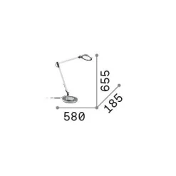 Ideal-Lux - Lampada da tavolo FUTURA TL , 58 x 19 x h66 cm,<Dmora Fashion