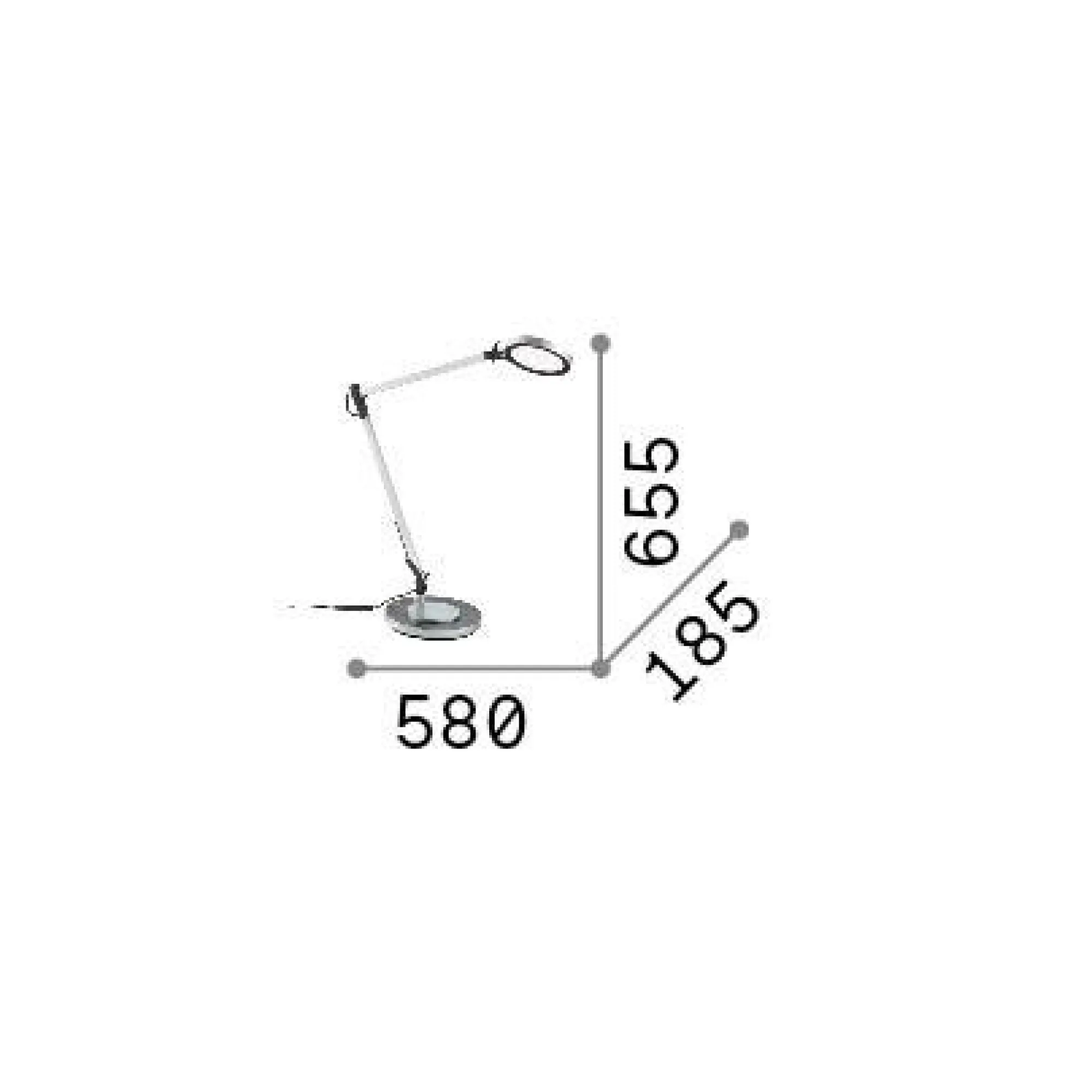 Ideal-Lux - Lampada da tavolo FUTURA TL , 58 x 19 x h66 cm,<Dmora Fashion