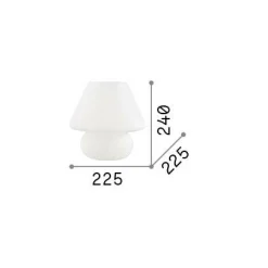 Ideal-Lux - Lampada da tavolo PRATO TL1 BIG, 23 x 23 x h24 cm,<Dmora Store