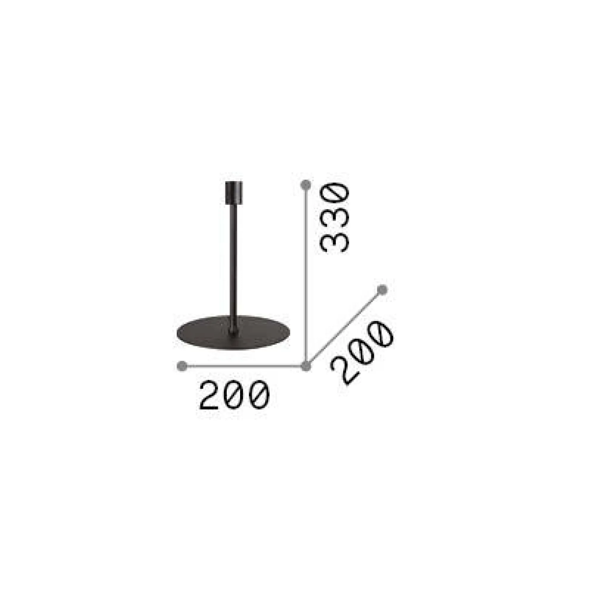 Ideal-Lux - Lampada da tavolo SET UP MTL1 BIG NICKEL, 20 x 20 x h33 cm,<Dmora Shop