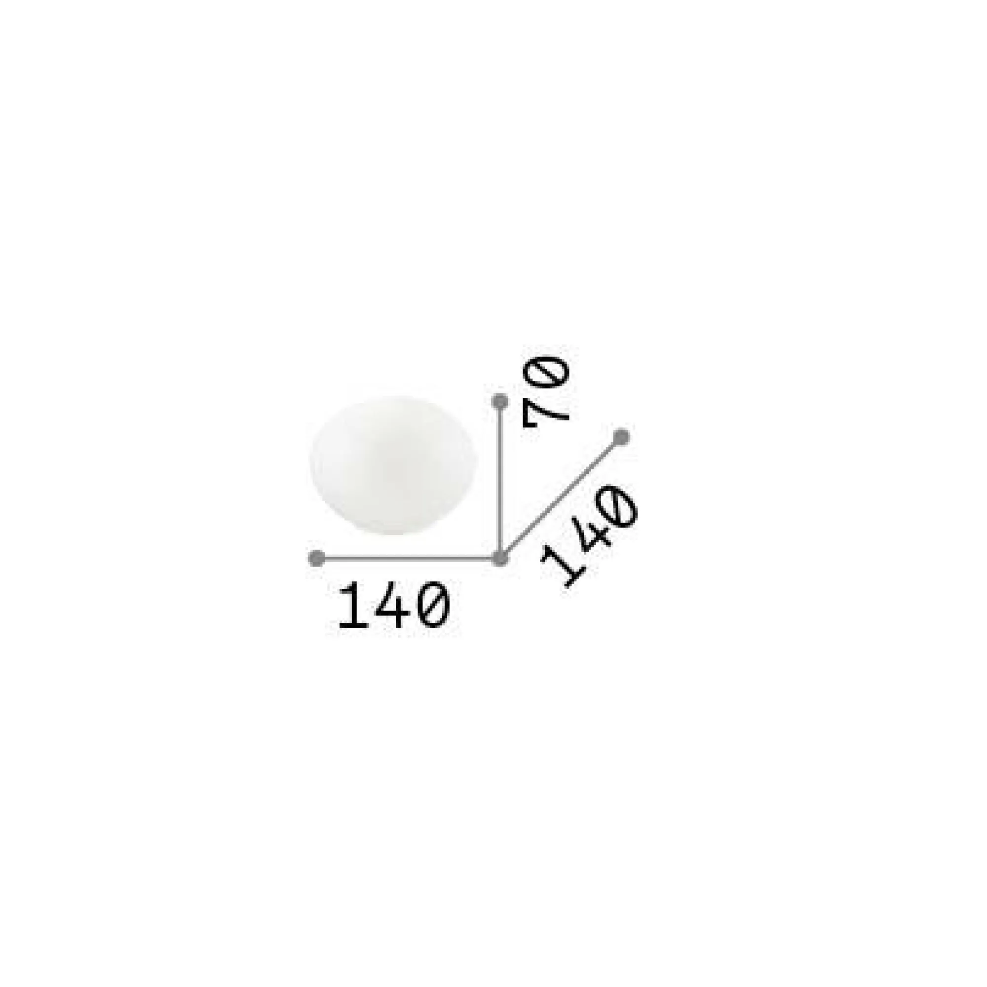 Ideal-Lux - Lampada da tavolo SMARTIES TL1 D14, 14 x 14 x h7 cm,<Dmora New