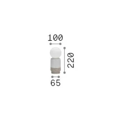 Ideal-Lux - Lampada da tavolo CREAM TL1 D22, 10 x 10 x h22 cm,<Dmora Sale