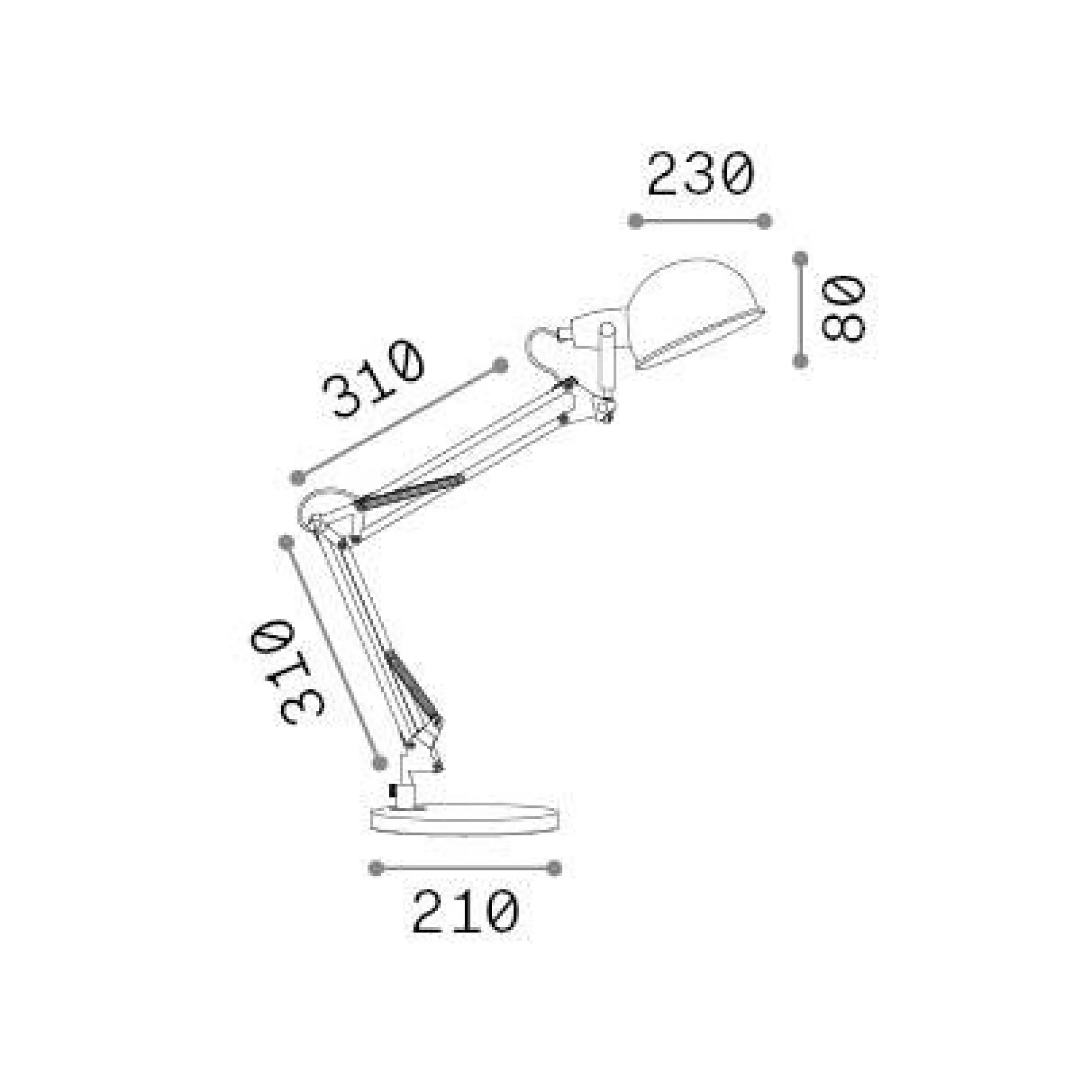 Ideal-Lux - Lampada da tavolo JOHNNY TL1 BRUNITO, 21 x 51 x h65 cm,<Dmora New