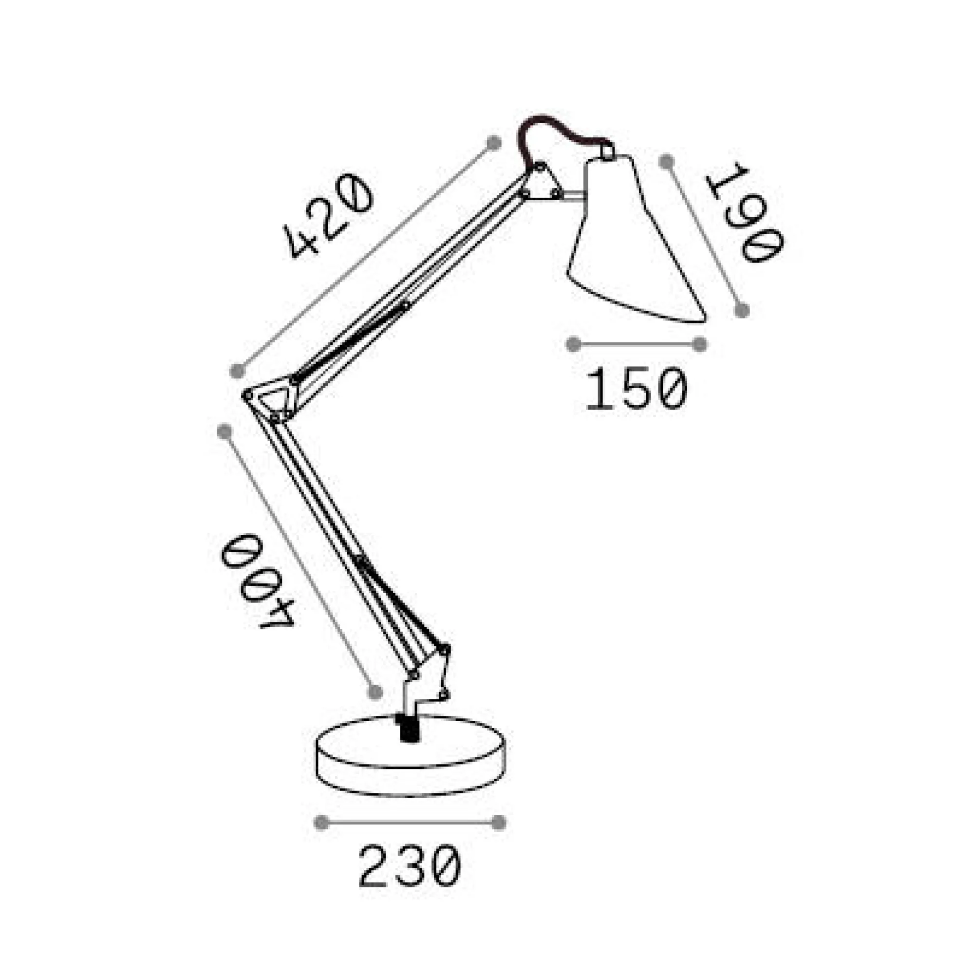 Ideal-Lux - Lampada da tavolo SALLY TL1 TOTAL WHITE, 23 x 36 x h58 cm,<Dmora Cheap