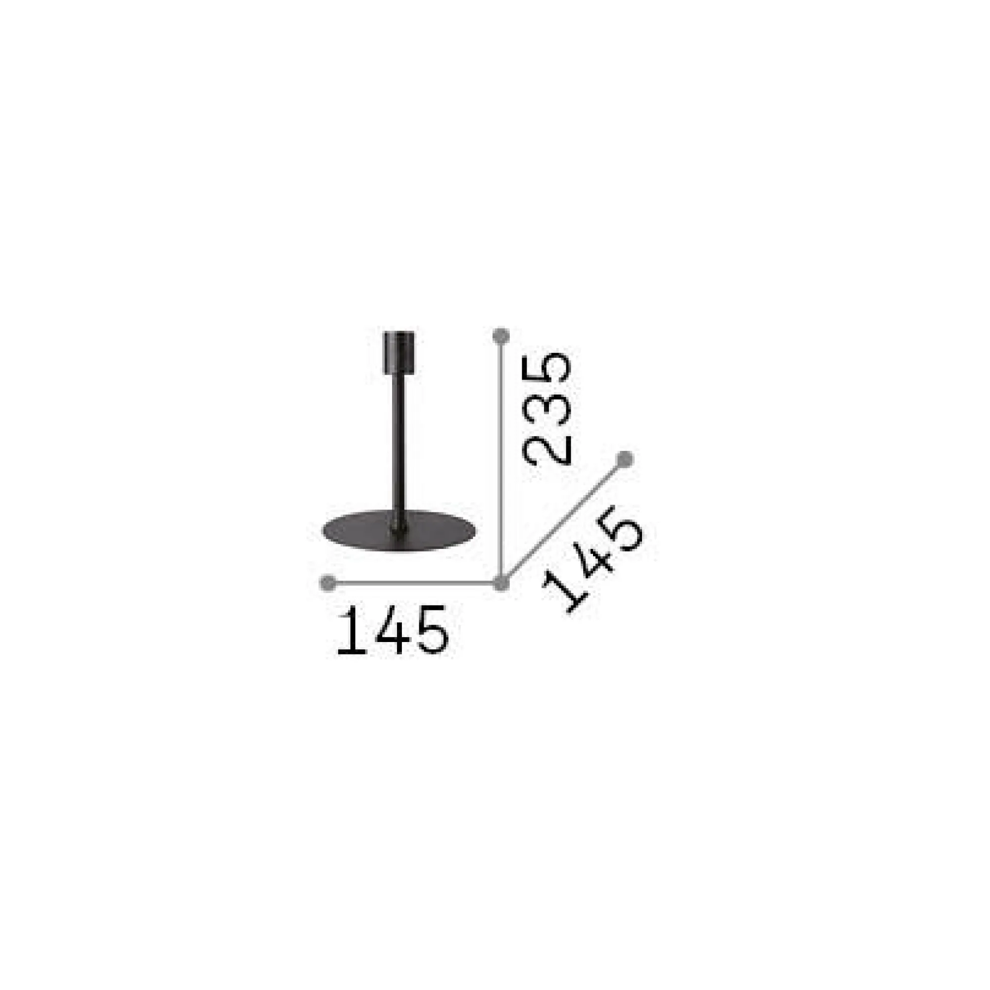 Ideal-Lux - Lampada da tavolo SET UP MTL1 SMALL , 15 x 15 x h24 cm,<Dmora Hot