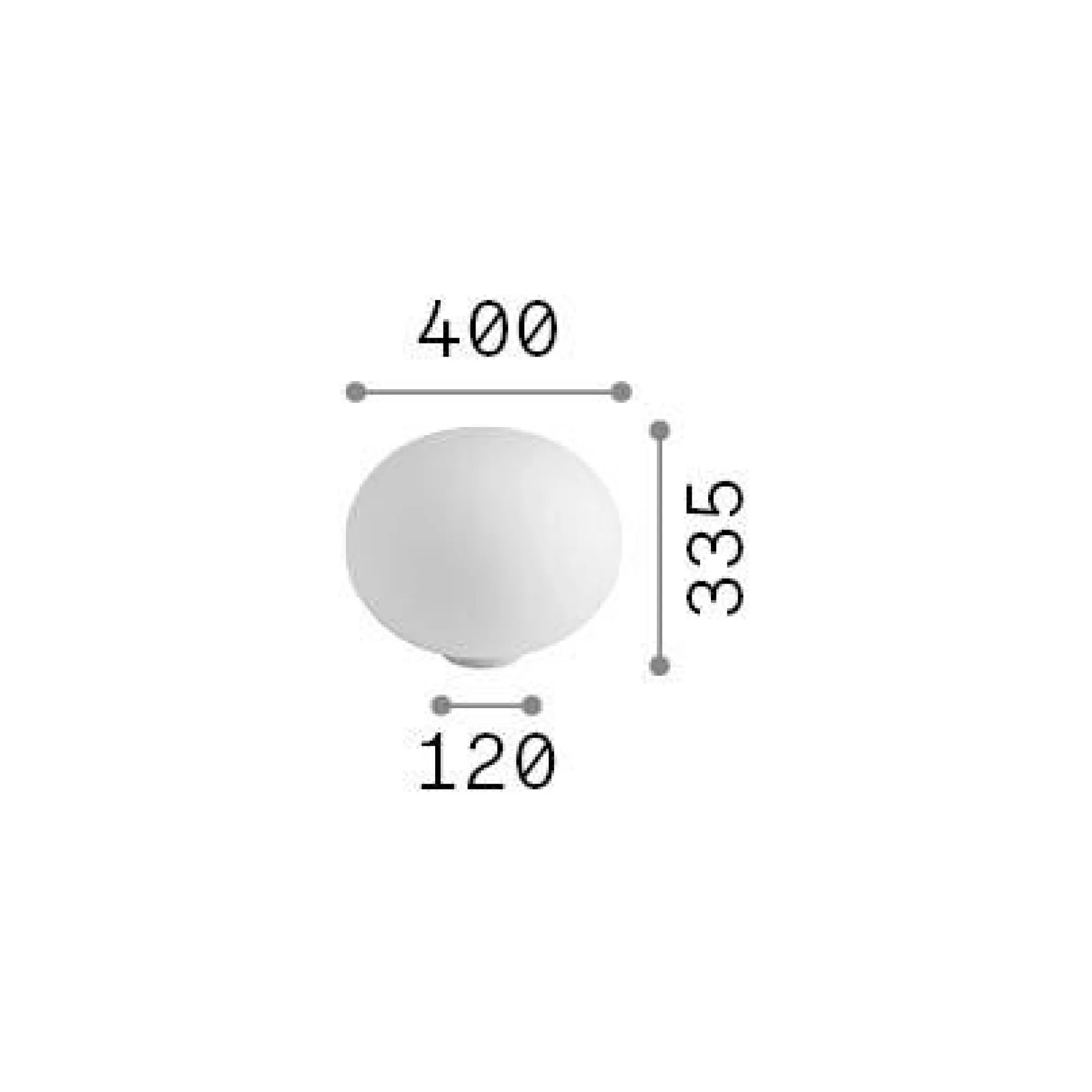 Ideal-Lux - Lampada da tavolo SMARTIES TL1 D40, 40 x 40 x h34 cm,<Dmora New