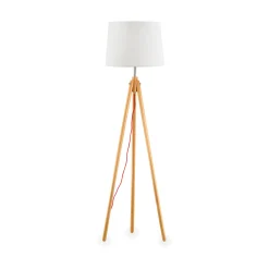 Ideal-Lux - Lampada da terra YORK PT1 WOOD, 48 x 48 x h164 cm,<Dmora Flash Sale