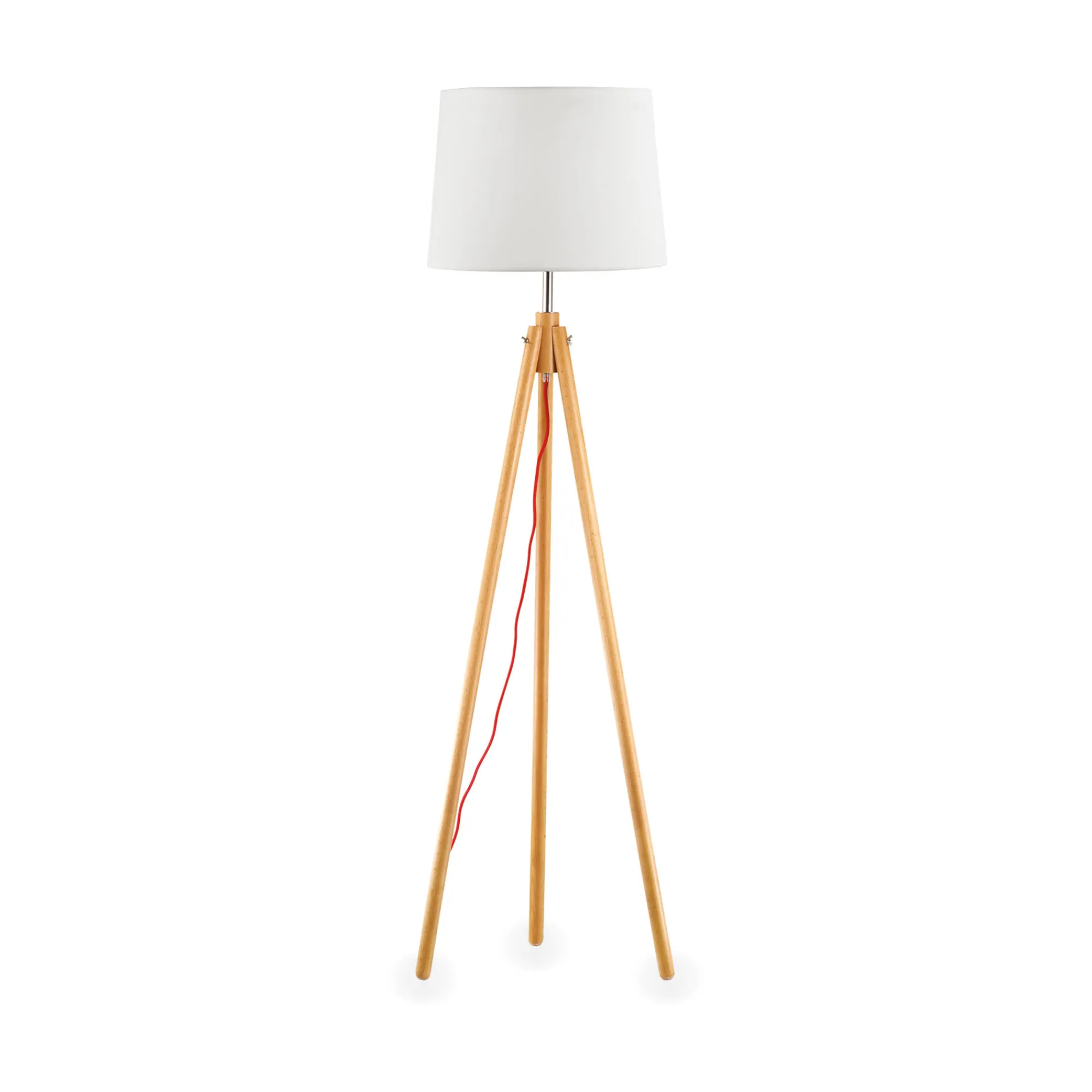 Ideal-Lux - Lampada da terra YORK PT1 WOOD, 48 x 48 x h164 cm,<Dmora Flash Sale