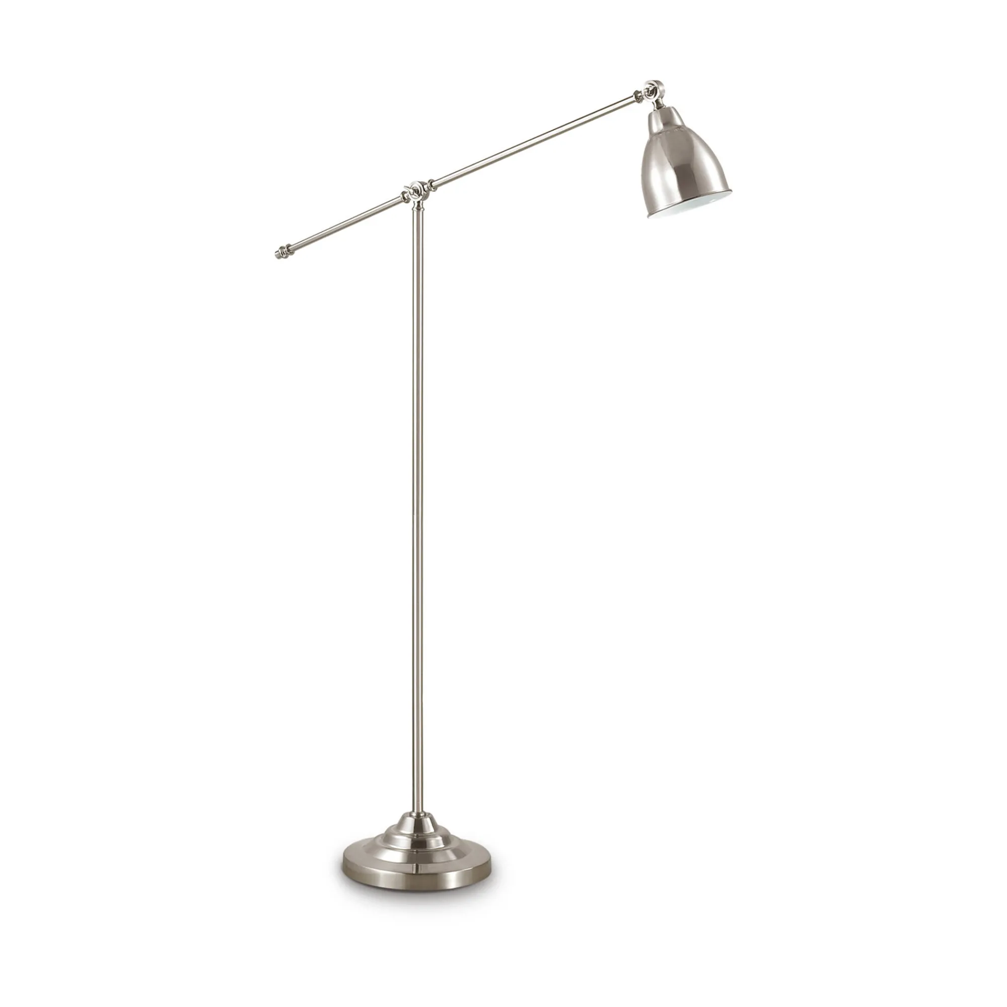 Ideal-Lux - Lampada da terra NEWTON PT1 NICKEL, 90 x 90 x h150 cm,<Dmora Sale