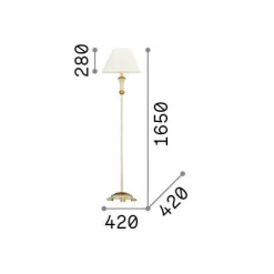 Ideal-Lux - Lampada da terra FIRENZE PT1 , 42 x 42 x h165 cm,<Dmora Store