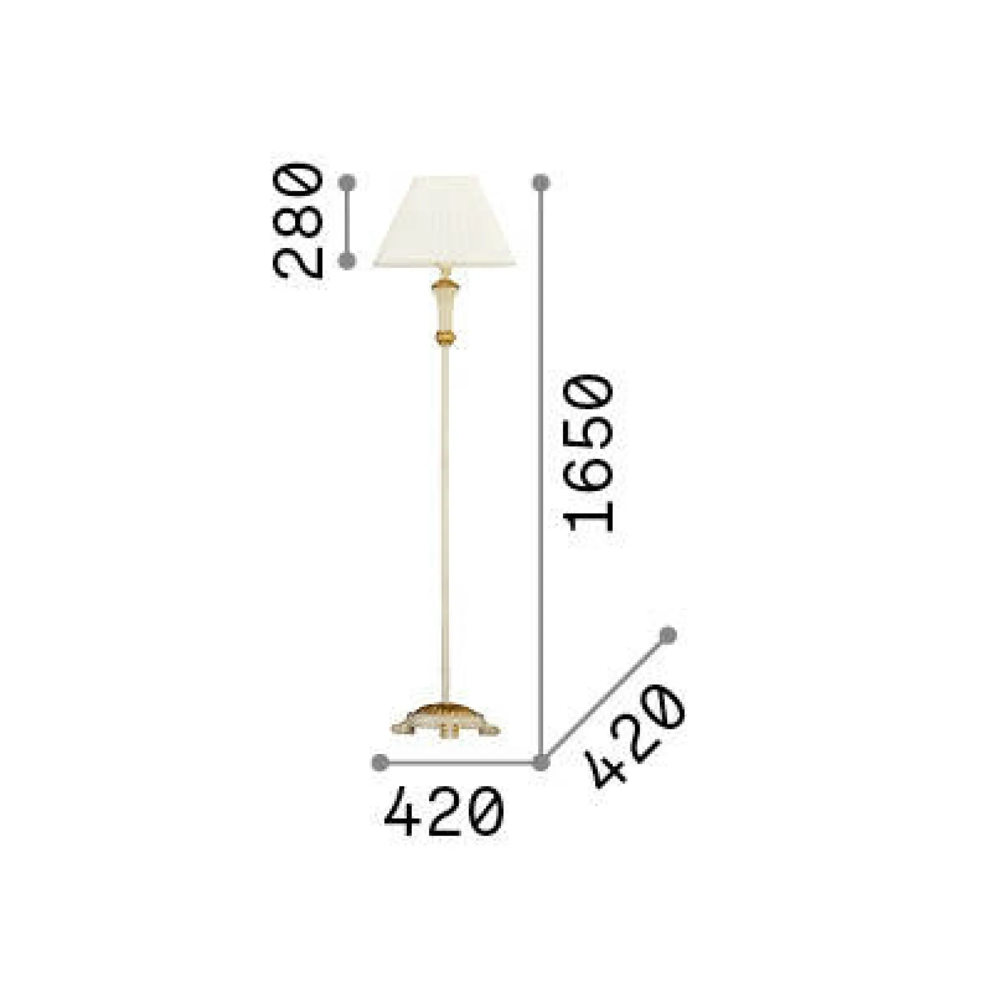 Ideal-Lux - Lampada da terra FIRENZE PT1 , 42 x 42 x h165 cm,<Dmora Store