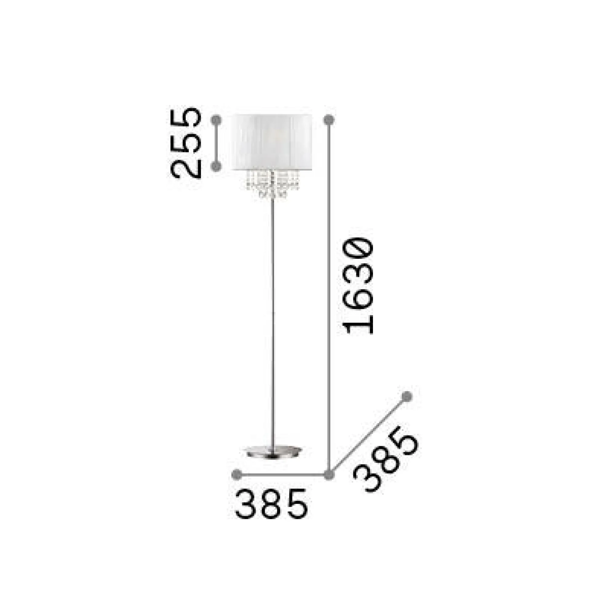 Ideal-Lux - Lampada da terra OPERA PT1, 39 x 39 x h163 cm,<Dmora Fashion