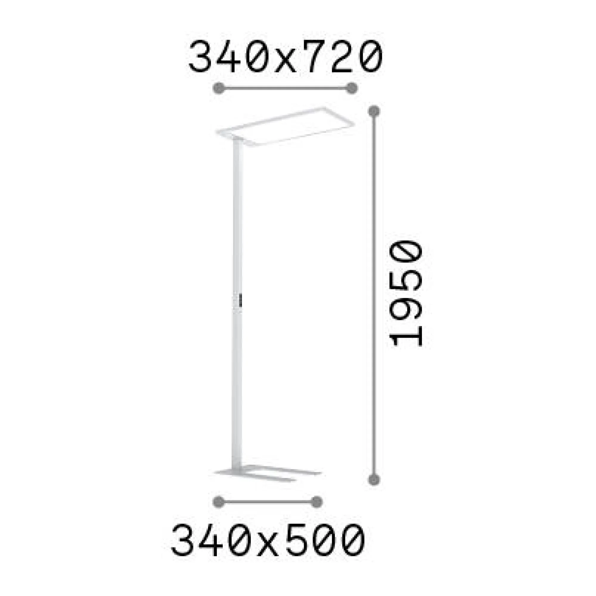 Ideal-Lux - Lampada da terra COMFORT PT 3000K , 34 x 72 x h195 cm,<Dmora Flash Sale