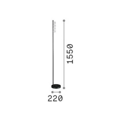 Ideal-Lux - Lampada da terra PING PONG PT4 , 22 x 22 x h155 cm,<Dmora Online