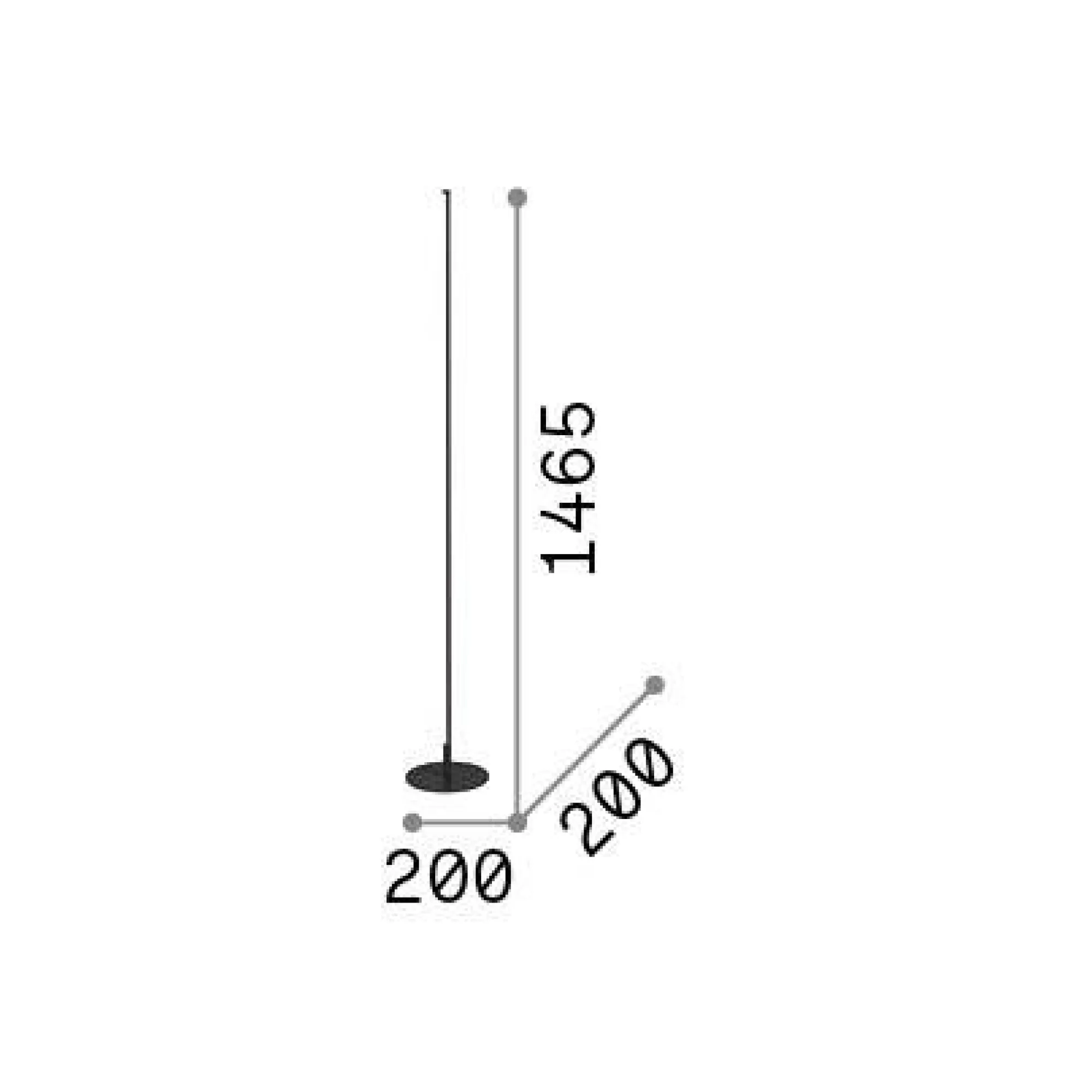 Ideal-Lux - Lampada da terra YOKO PT , 20 x 20 x h147 cm,<Dmora Best Sale