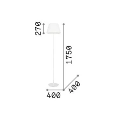 Ideal-Lux - Lampada da terra CYLINDER PT2, 40 x 40 x h175 cm,<Dmora Best