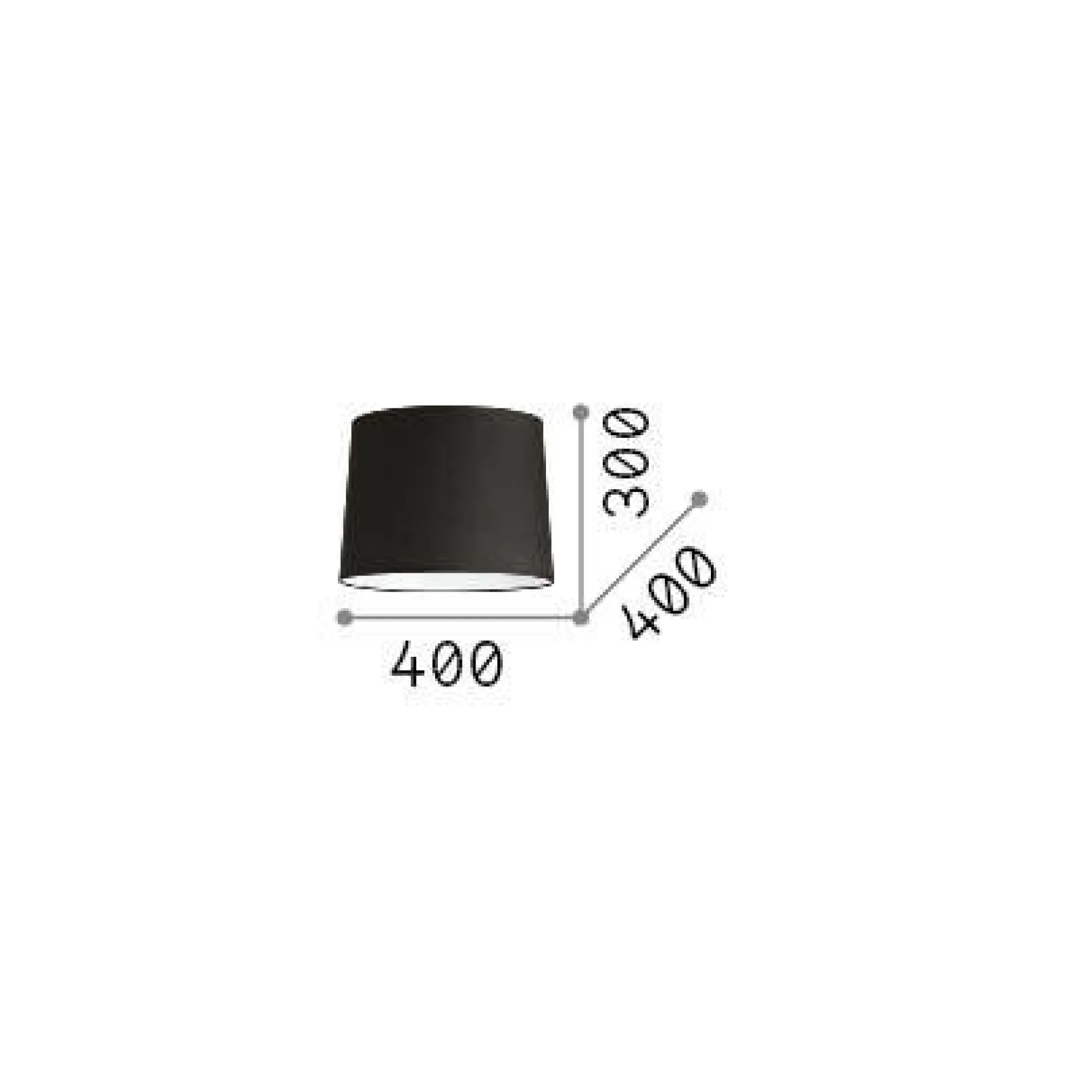 Ideal-Lux - Lampada da terra SET UP PARALUME CONO D40 , 40 x 40 x h30 cm,<Dmora Outlet