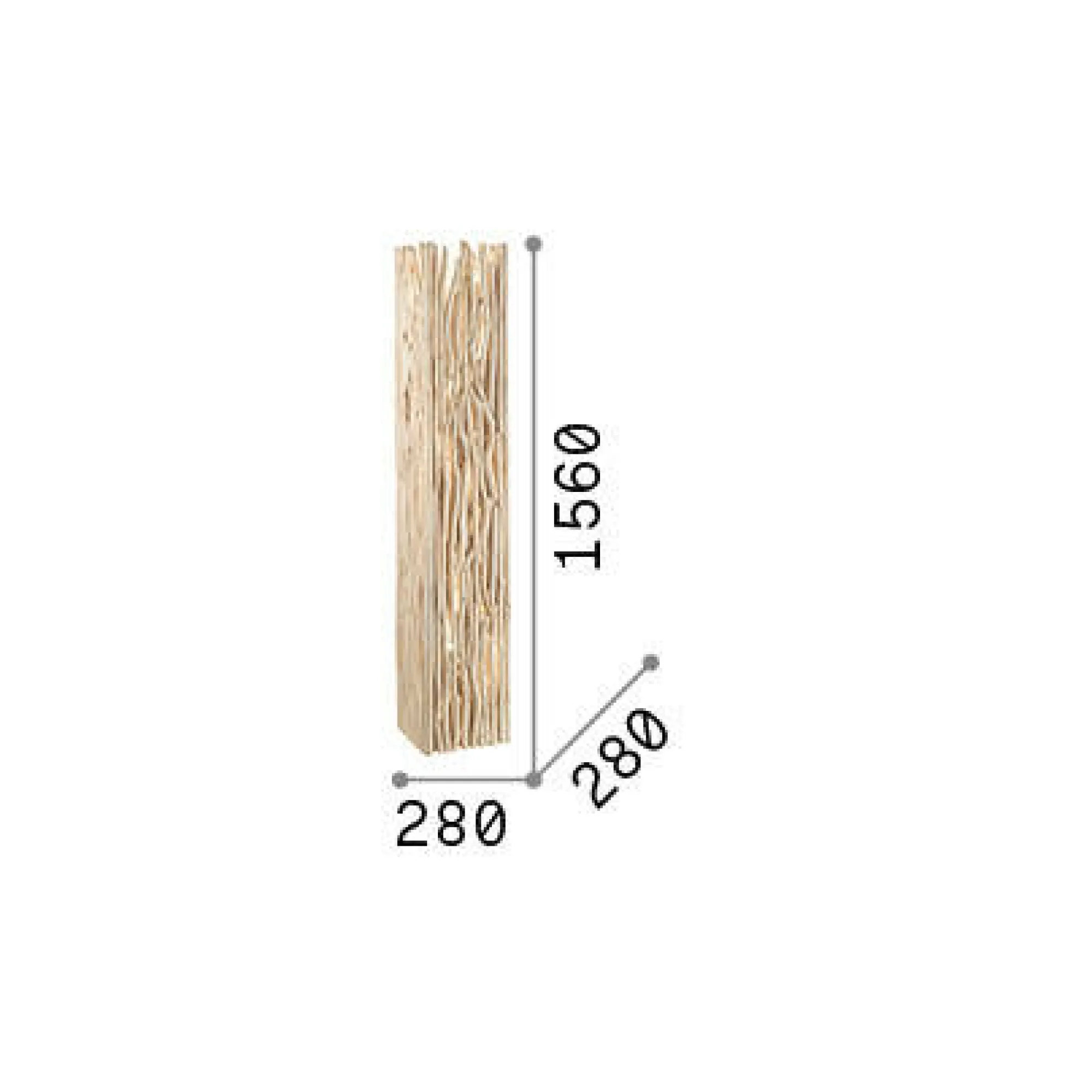 Ideal-Lux - Lampada da terra DRIFTWOOD PT2, 28 x 28 x h156 cm,<Dmora New