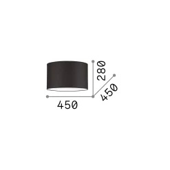 Ideal-Lux - Lampada da terra SET UP PARALUME CILINDRO D45 , 45 x 45 x h28 cm,<Dmora Cheap