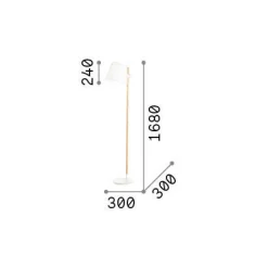 Ideal-Lux - Lampada da terra AXEL PT1 , 30 x 30 x h168 cm,<Dmora Best Sale