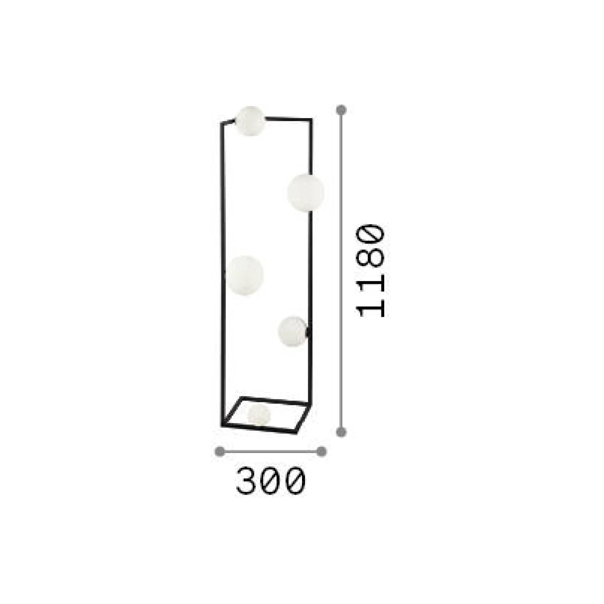 Ideal-Lux - Lampada da terra ANGOLO PT5 , 30 x 30 x h118 cm,<Dmora Fashion